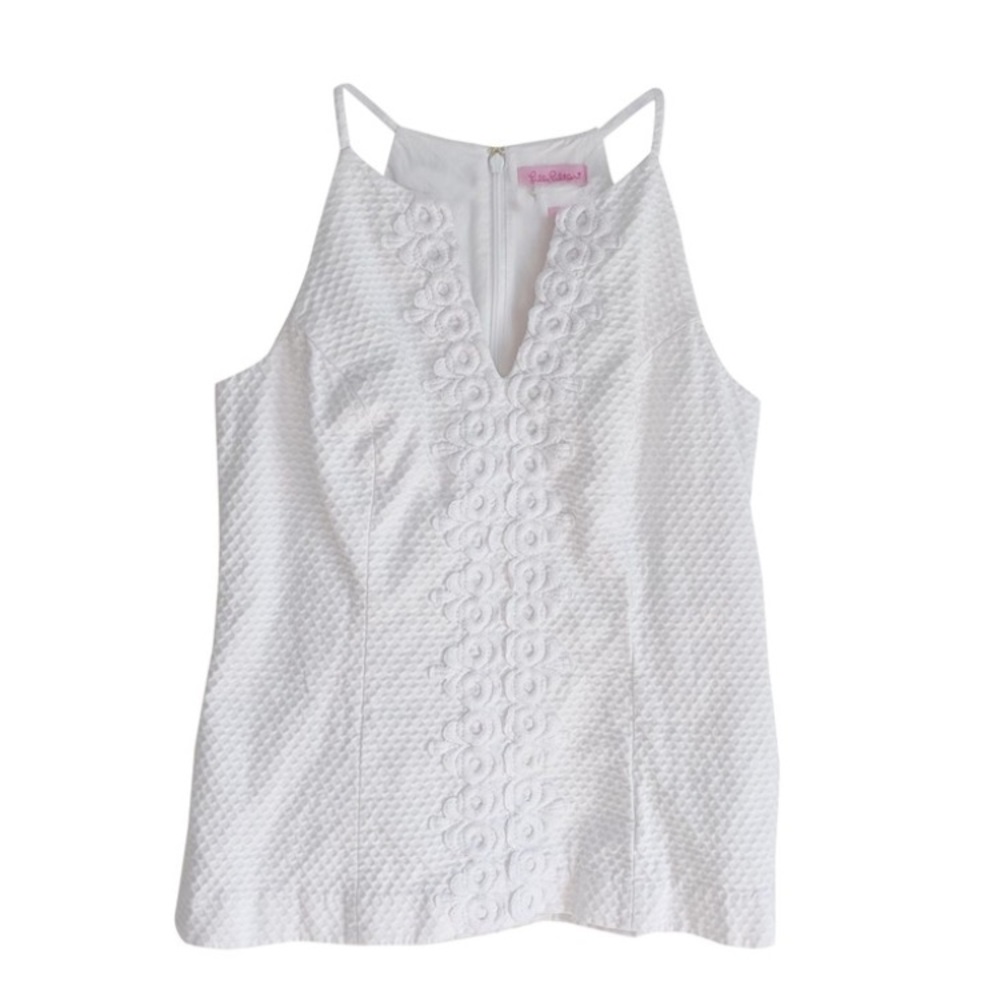 Lilly Pulitzer White Magnolia Halter Top